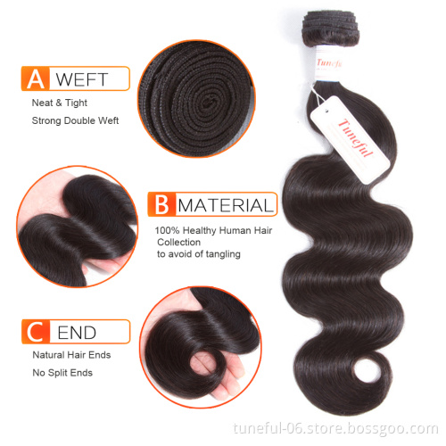 wholesale 8A 10A brazilian straight body kinky curly water deep wave 100% virgin human hair bundles with lace frontal closure